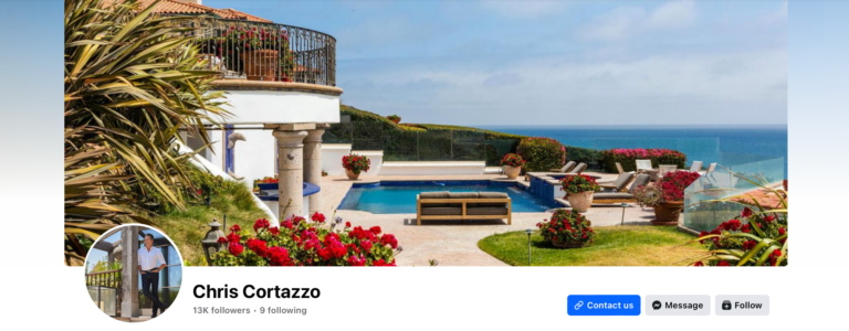 Chris Cartazzo real estate agent Facebook page cover image