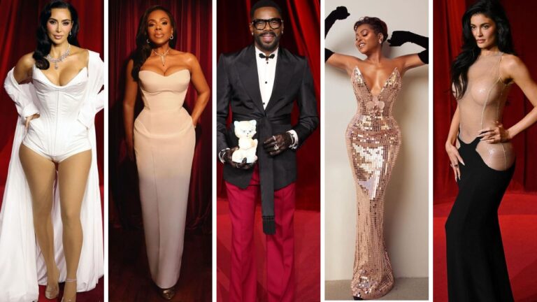 Kim Kardashian in Thierry Mugler Coleman Domingo in Valentino Sheryl Lee Ralph in Sophie Couture Taraji P Henson in Tamara Ralph feat image