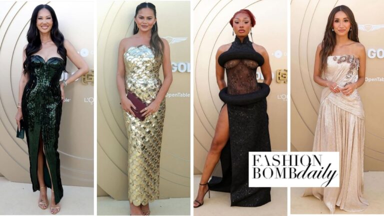 On the Scene at the Gold Gala Kimora Lee Simmons in Maisonmet Chrissy Tiger in Oscar De La Renta Meg